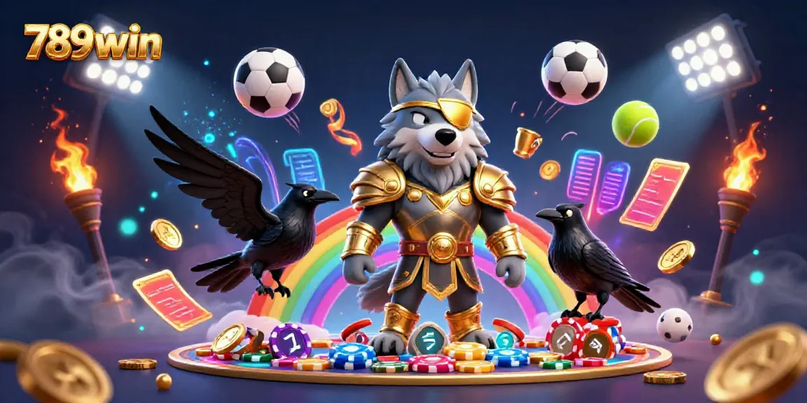 Win big with 789win: dynamic casino scene featuring Odin and sports elements.