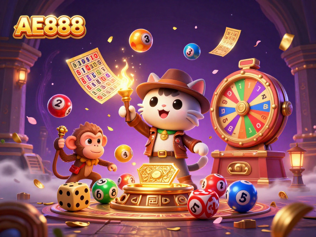 Engage with AE888's thrilling golden casino finds amidst vibrant lottery excitement.