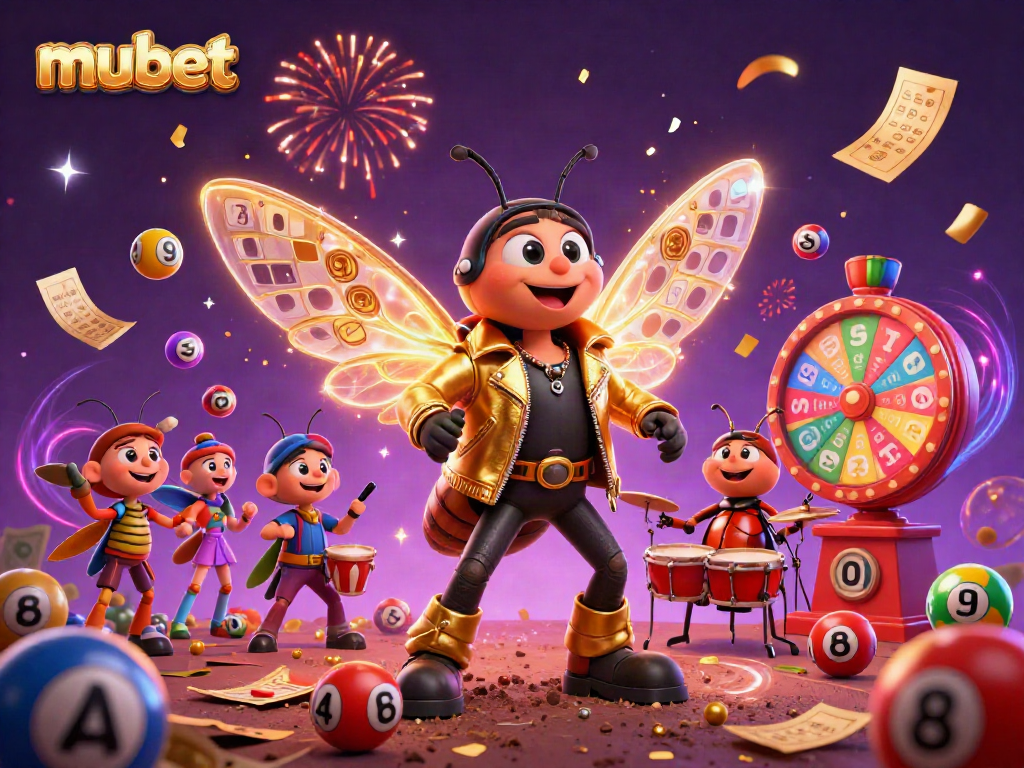 Experience exciting wins with mubet in this vibrant casino-themed illustration.